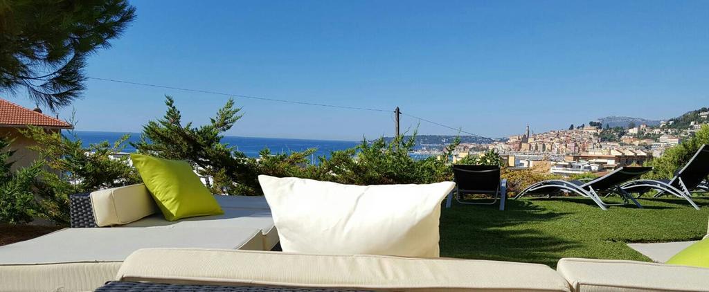 Cap Au Sud,Vue Panoramique Mer,Piscine Menton Exteriör bild