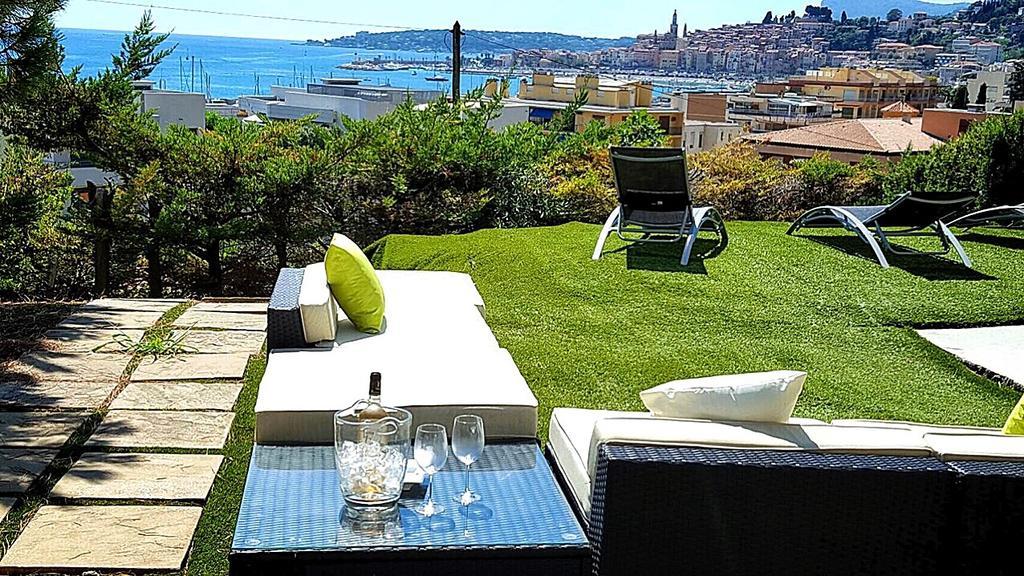 Cap Au Sud,Vue Panoramique Mer,Piscine Menton Exteriör bild